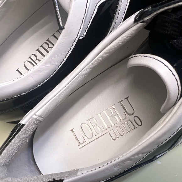 LORIBLU Black and White Men's Sneakers - Picture 11 of 11